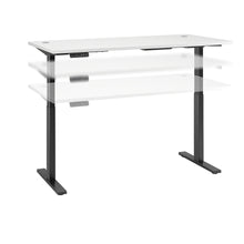 Load image into Gallery viewer, Bush Business Furniture Move 60 Series Electric 72inW x 30inD Height Adjustable Standing Desk, White/Black Base, Standard Delivery