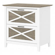 Load image into Gallery viewer, Bush Furniture Key West 20inD Lateral 2-Drawer File Cabinet, Shiplap Gray/Pure White, Delivery