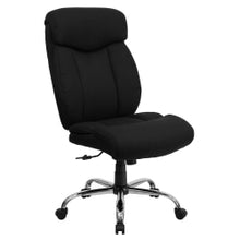Load image into Gallery viewer, Flash Furniture Hercules Big And Tall High-Back Ergonomic Office Chair With Full Headrest And Chrome Base, Black Fabric