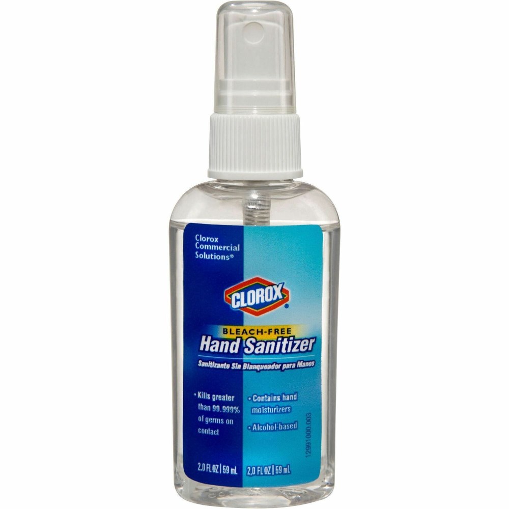Clorox Commercial Solutions Hand Sanitizer Spray - 2 fl oz (59.1 mL) - Spray Bottle Dispenser - Kill Germs - Hand - Yes - Clear - Bleach-free, Non-sticky, Non-greasy - 5208 / Pallet