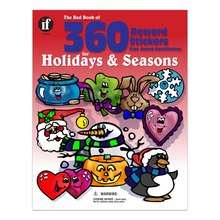 Load image into Gallery viewer, Instructional Fair Red Book Of Reward Stickers For Holidays and Seasons, 1 1/4ft&quot; x 1ft&quot;, Multicolor