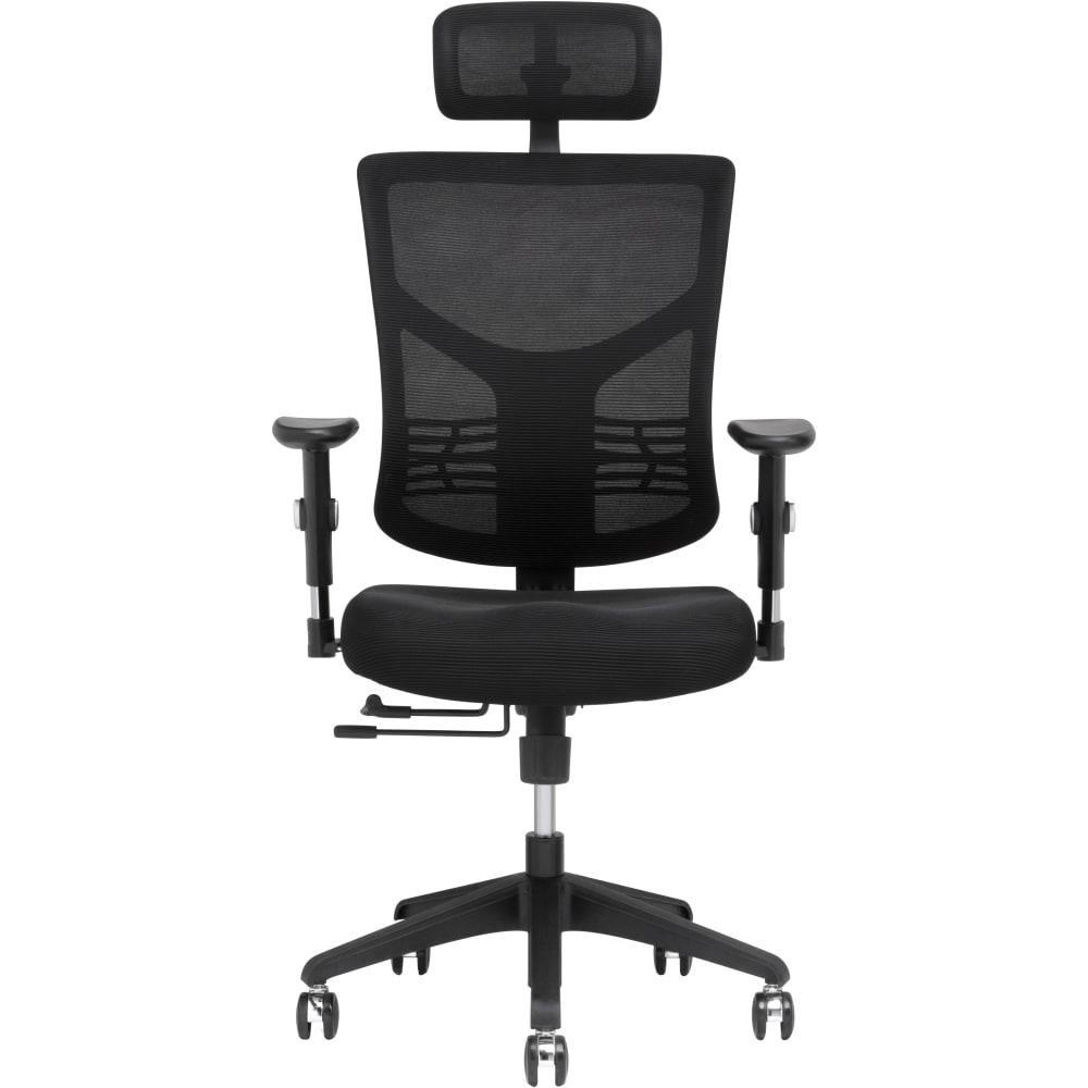 X-Chair X-Project Ergonomic Fabric High-Back Task Chair With Headrest, Black