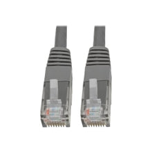 Load image into Gallery viewer, Tripp Lite Cat6 Cat5e Gigabit Molded Patch Cable RJ45 M/M 550MHz Gray 20ft - 1 x RJ-45 Male Network - 1 x RJ-45 Male Network - Gold Plated Contact - Gray