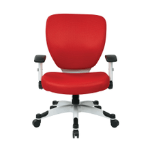 Load image into Gallery viewer, Office Star Space Seating Professional Deluxe Mesh Mid-Back Task Chair, Red/White