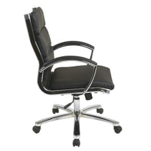 Load image into Gallery viewer, Office Star Work Smart Executive Mid-Back Chair, Black/Silver