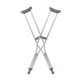 DMI Push-Button Aluminum Crutches, Tall, Silver, Fits Users 5ft10in-6ft6in