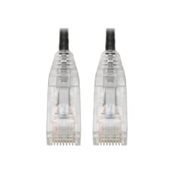 Tripp Lite Cat6 UTP Patch Cable (RJ45) - M/M, Gigabit, Snagless, Molded, Slim, Black, 2 ft - 2 ft Category 6 Network Cable for Network Device, Printer, Photocopier, Router, Server, Computer, Modem, Switch, Workstation - 28 AWG - Black
