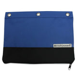 U Style 3-Ring Pencil Pouch With Microban Antimicrobial Protection, 7 1/2in x 9 3/4in, Blue/Black