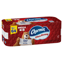 Load image into Gallery viewer, Charmin Ultra Strong 2-Ply Bathroom Tissue Rolls, 4in x 4-1/2in, White, 242 Sheets Per Roll, Pack Of 16 Rolls