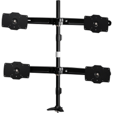 Load image into Gallery viewer, Amer Mounts Grommet Based Quad Monitor Mount for four 24in-32in LCD/LED Flat Panel Screens - Supports up to 26.5lb monitors, +/- 20 degree tilt, and VESA 75/100