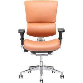 X-Chair X4 Ergonomic Bonded Leather High-Back Task Chair, Cognac