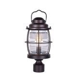 Kenroy Home Beacon 1-Light Post Lantern, 8inW, Blackened Gilded Copper