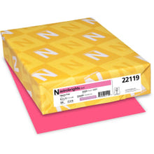 Load image into Gallery viewer, Astrobrights Color Multi-Use Printer &amp; Copy Paper, 1 Ream, Plasma Pink, Letter (8.5in x 11in), 500 Sheets Per Ream, 24 Lb, 94 Brightness