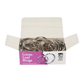 Charles Leonard Loose Leaf Book Rings, 2in, 375 Sheets, 50 Rings Per Box, Pack Of 3 Boxes