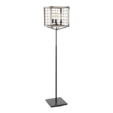 Load image into Gallery viewer, LumiSource Orleans Floor Lamp, 65-3/4inH, White-Washed Shade/Black Base