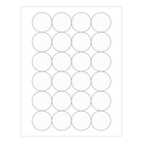 Office Depot Brand Round Labels For Laser Printers, LL233CL, 1 11/16in, Clear, Pack Of 2,400 Labels
