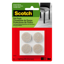 Load image into Gallery viewer, Scotch Self-Stick Floor Care Pads, 1in Round, Pack Of 12