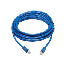 Load image into Gallery viewer, Tripp Lite Cat6a Patch Cable F/UTP Snagless w/ PoE 10G CMR-LP Blue M/M 20ft - 20 ft Category 6a Network Cable - 1.25 GB/s - Shielding - Blue