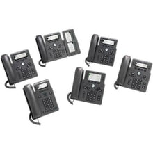 Load image into Gallery viewer, Cisco 6861 IP Phone - Corded - Corded/Cordless - Wi-Fi - Wall Mountable - Charcoal - 4 x Total Line - VoIP - IEEE 802.11n - 1 x Network (RJ-45)