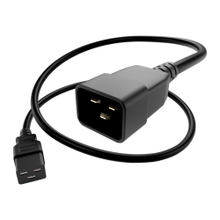 Load image into Gallery viewer, Unirise Power cable - IEC 60320 C20 to IEC 60320 C19 - AC 250 V - 2 ft - black