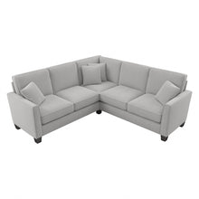 Load image into Gallery viewer, Bush Furniture Flare L-Shaped Sectional Couch, 35-3/4inH x 87-1/16inW x 87-1/16inD, Light Gray Microsuede Fabric, Standard Delivery