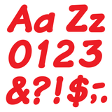 TREND Ready Letters, 4in, Italic Letters/Numbers, Red, Pack Of 194