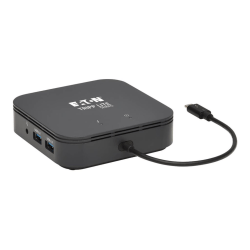 Eaton Tripp Lite Series Thunderbolt 3 Dock, Dual Display - 8K DisplayPort, 4K HDMI, USB 3.1 Gen 2, USB-A Hub, GbE, 60W PD Charging, Black - Docking station - Thunderbolt 3 - HDMI, DP - 1GbE