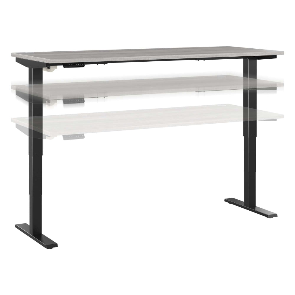 Bush Business Furniture Move 40 Series Electric 72inW x 30inD Electric Height-Adjustable Standing Desk, Platinum Gray/Black, Standard Delivery