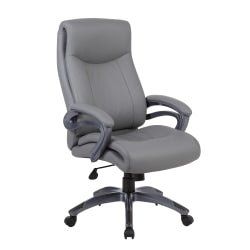Boss Office Products Ergonomic High-Back Chair, Gray/Gun Metal