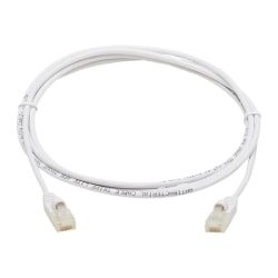Tripp Lite Safe-IT Cat6a Ethernet Cable Antibacterial Snagless Slim M/M 5ft  - 10 Gbit/s - Gold Plated Contact - 28 AWG - White