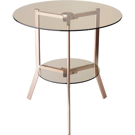 Adesso Gibson End Table, 21inH x 19-3/4inW x 16-1/2inD, Copper