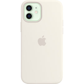 Apple iPhone 12 | 12 Pro Silicone Case with MagSafe - White - For Apple iPhone 12, iPhone 12 Pro Smartphone - White - Silky, Soft-touch - Scratch Resistant, Drop Resistant - Silicone, MicroFiber - 1