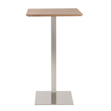 Load image into Gallery viewer, Eurostyle Elodie Bar Table, 41-1/3inH x 23-3/5inW x 23-3/5inD, Walnut/Brushed Steel