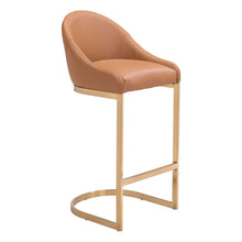 Load image into Gallery viewer, Zuo Modern Scott Bar Chair, Gold/Tan