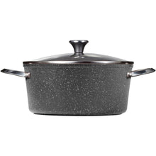 Load image into Gallery viewer, The Rock One Pot 7.2-Quart Stock Pot with Lid - Cooking - Dishwasher Safe - Oven Safe - Sauce Pot1.80 gal - Forged Aluminum Body - Stainless Steel Handle - Glass Lid