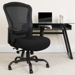 Flash Furniture HERCULES 24-7 Intensive Mesh Big And Tall Multifunction Chair With Synchro Tilt, Black