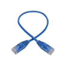 Load image into Gallery viewer, Tripp Lite Cat6a 10G Snagless Molded Slim UTP Ethernet Cable (RJ45 M/M) Blue 1 ft. (0.31 m)