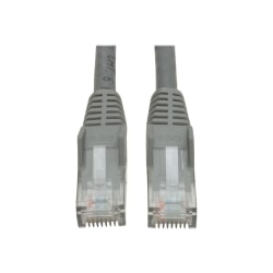 Eaton Tripp Lite Series Cat6 Gigabit Snagless Molded (UTP) Ethernet Cable (RJ45 M/M), PoE, Gray, 15 ft. (4.57 m) - Patch cable - RJ-45 (M) to RJ-45 (M) - 15 ft - UTP - CAT 6 - molded, snagless, stranded - gray