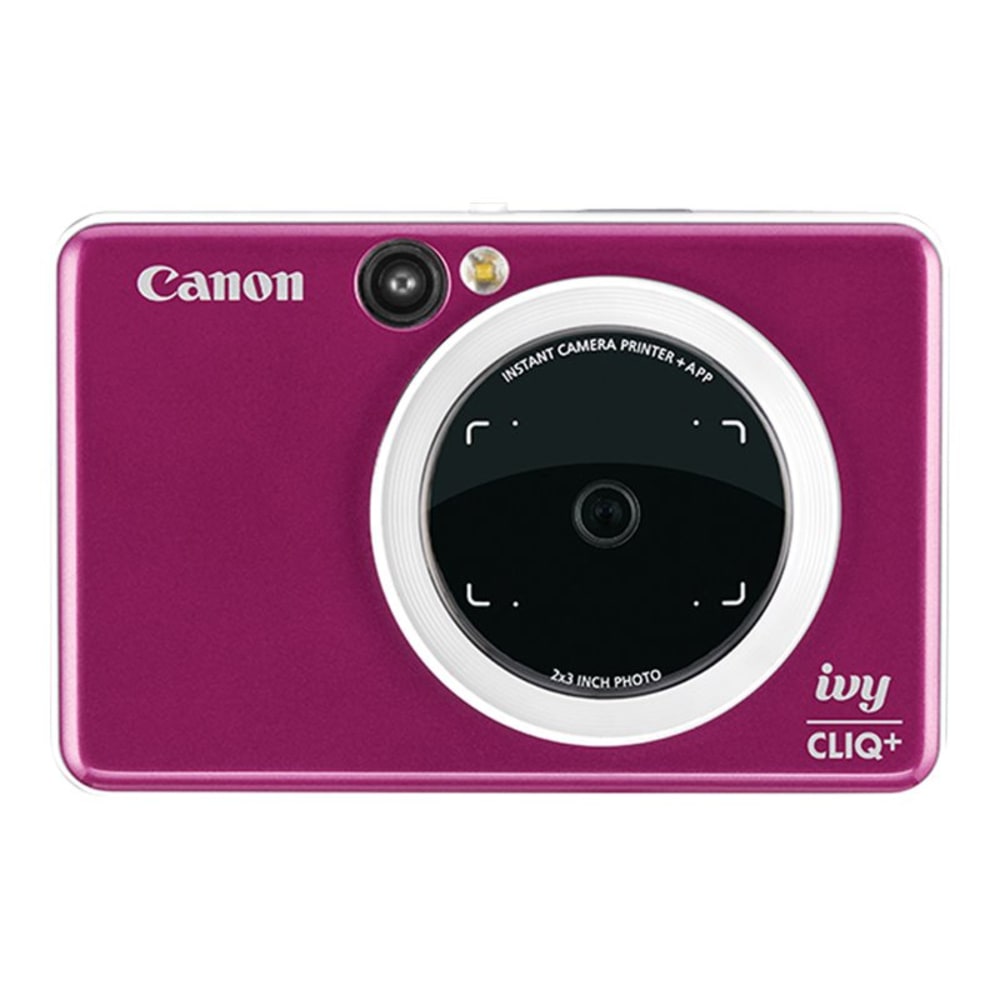 Canon ivy CLIQ+ - Digital camera - compact with instant photo printer - 8.0 MP - Bluetooth - ruby red