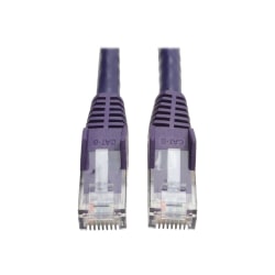 Tripp Lite Cat6 GbE Gigabit Ethernet Snagless Molded Patch Cable UTP Purple RJ45 M/M 50ft 50ft - 1 x RJ-45 Male Network - 1 x RJ-45 Male Network - Gold Plated Connector - Copper Plated Contact - Purple