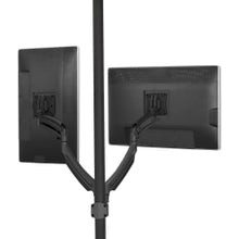 Load image into Gallery viewer, Chief Kontour Dynamic Pole Dual Monitor Mount - For Displays 10-30in - Black - Adjustable Height - 10in to 30in Screen Support - 50 lb Load Capacity
