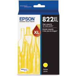Epson 822 DuraBrite Ultra Yellow Ink Cartridge, T822420-S
