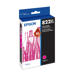 Epson 822XL DuraBrite Magenta High-Yield Ink Cartridge, T822XL320-S