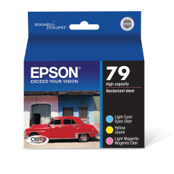 Epson 79 Claria Cyan; Magenta; Yellow High-Yield Ink Cartridges, Pack Of 3, T079921-S