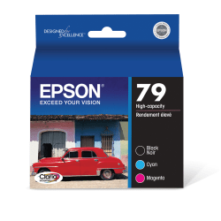 Epson 79 Claria Black; Cyan; Magenta High-Yield Ink Cartridges, Pack Of 3, T079920-S