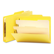 Load image into Gallery viewer, Smead Top-Tab Color Classification Folders, Letter Size, 2in Expansion, 2 Dividers, Yellow, Box Of 10