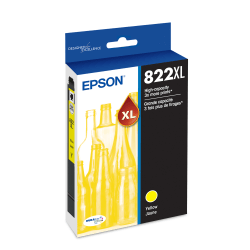 Epson 822XL DuraBrite Yellow High-Yield Ink Cartridge, T822XL420-S