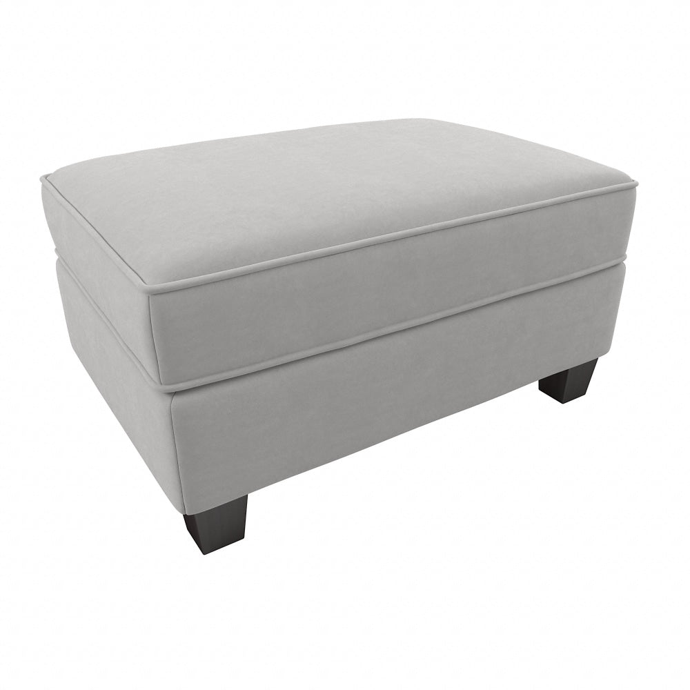 Bush Furniture Stockton Storage Ottoman, Light Gray Microsuede Fabric, Standard Delivery