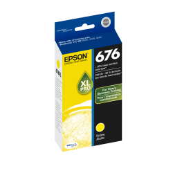 Epson 676XL DuraBrite Yellow Ultra-High-Yield Ink Cartridge, T676XLXL420-S