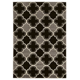 Linon Honora Area Rug, 2ft x 3ft, Branson Black/Gray
